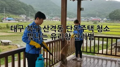 대구 북구 산격동 단독주택 청소: 빛나는 유리창 관리법