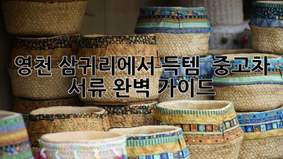 영천 삼귀리에서 득템! ✨ 중고차 서류 완벽 가이드 🚗💨